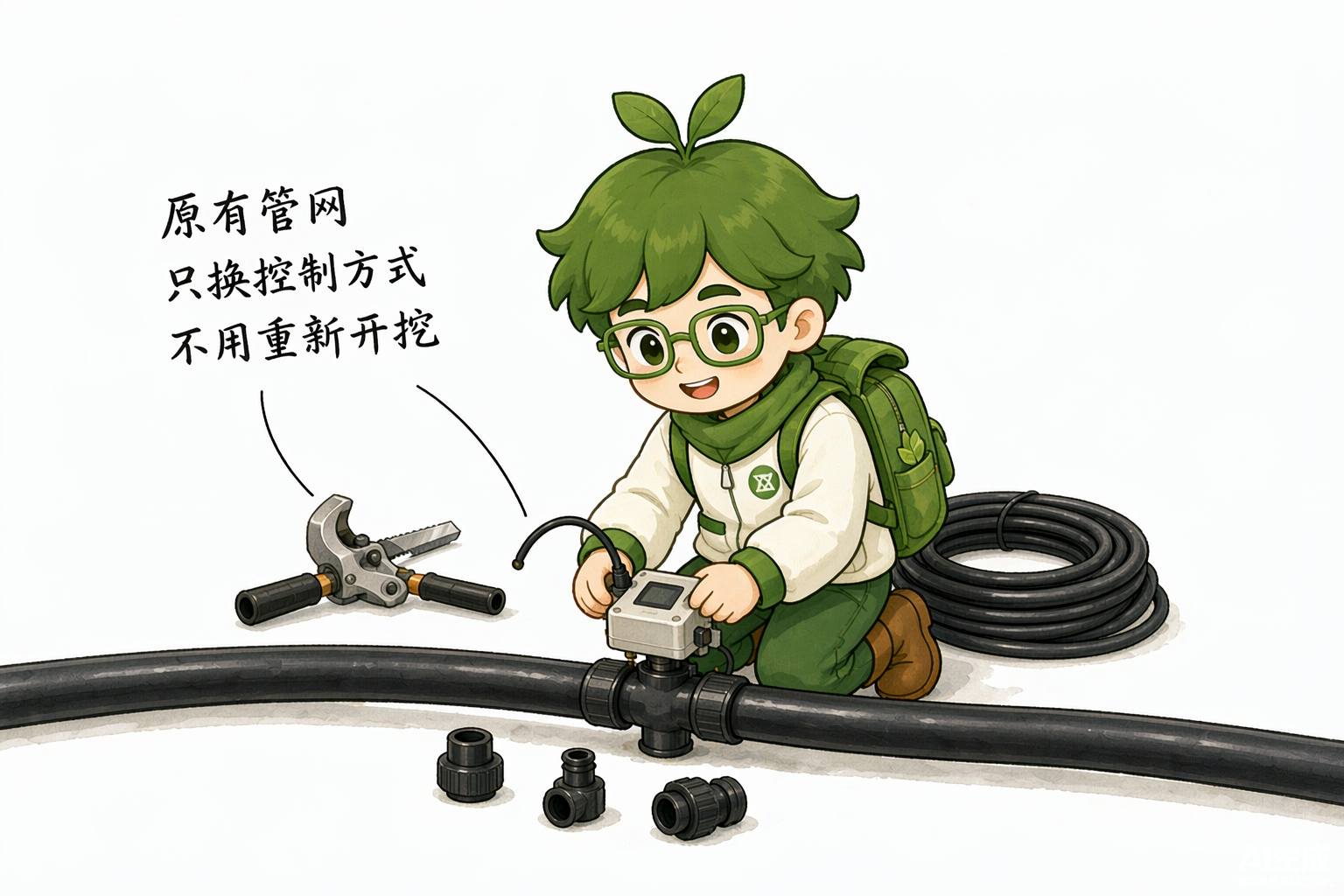 保留原有管网，只换控制方式